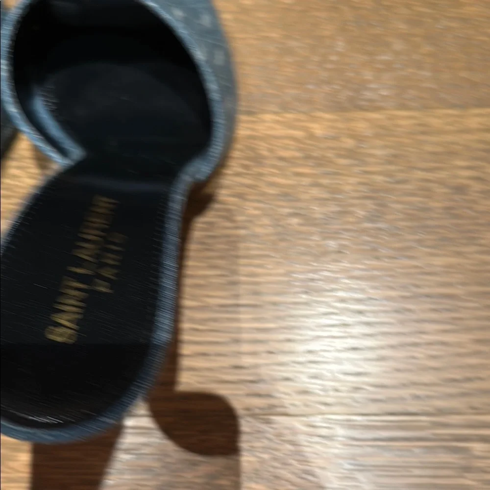 Saint Laurent Blue High Heel Mules - Picture 5 of 7